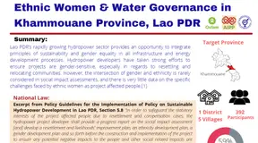 Fact Sheet: Ethnic Women and Water Government in Khammouane Province, Lao PDR