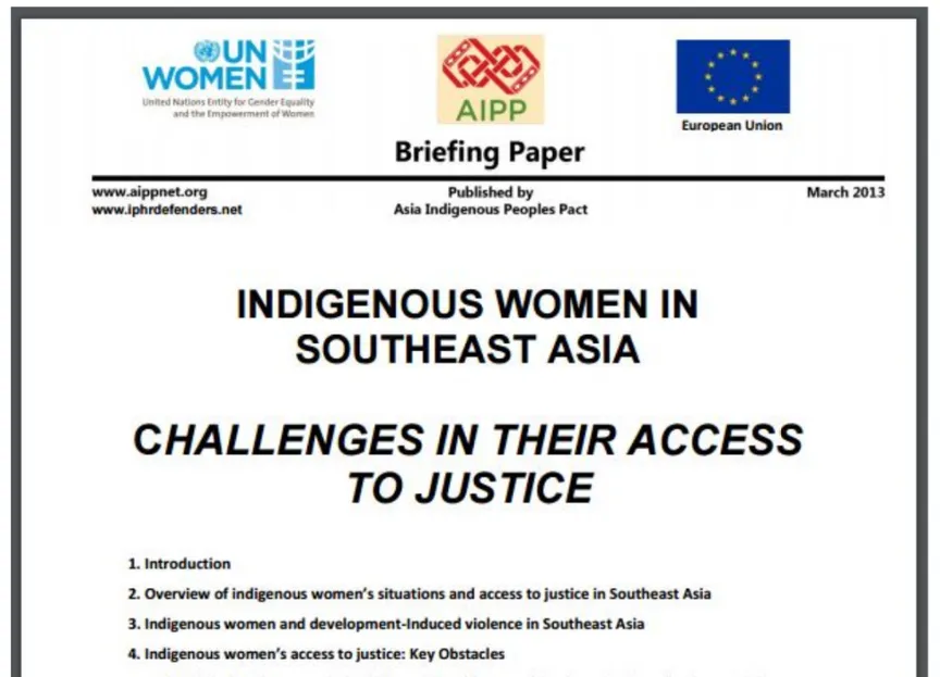 Indigenous Women in Asia – Challenges in their access to justice