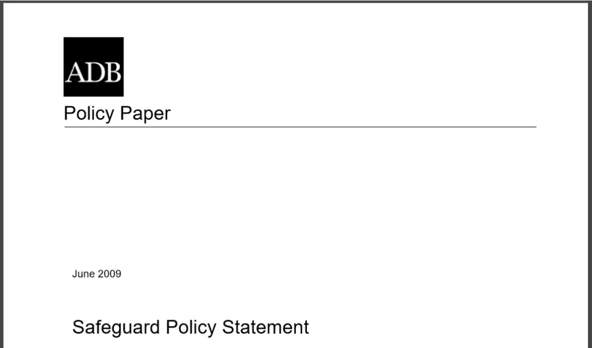 [ADB] Safeguard Policy Statement