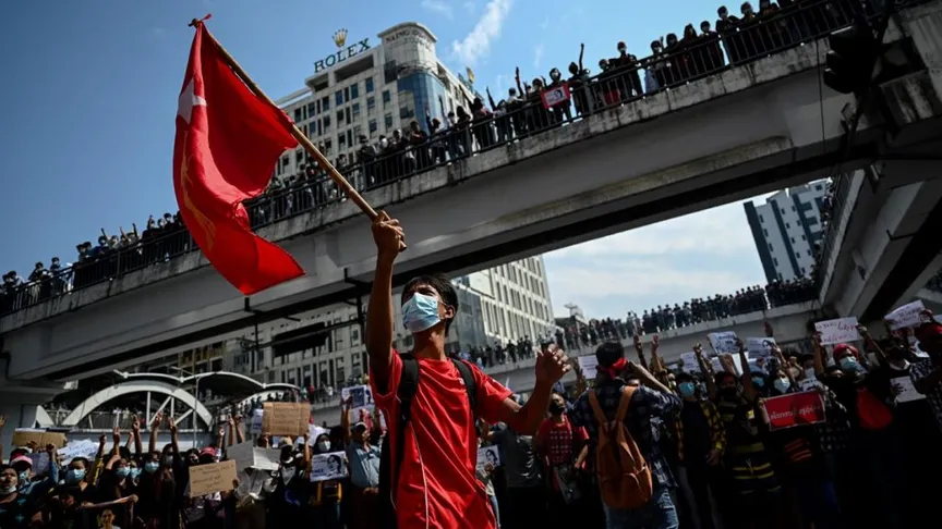 Human rights groups condemn violence against peaceful protestors in Myanmar