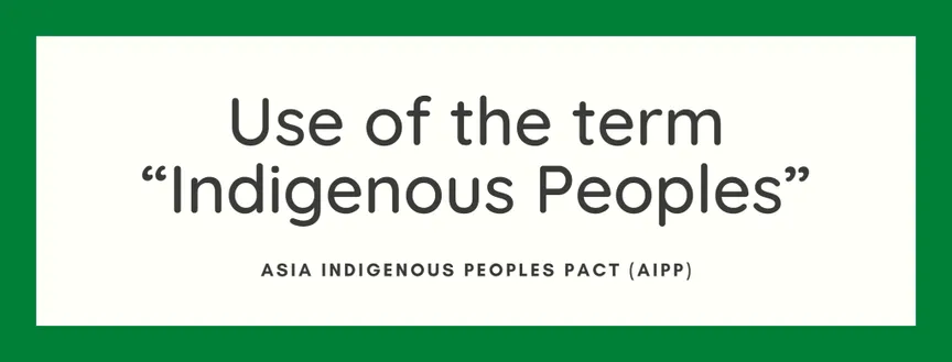 Use of the term “Indigenous Peoples”