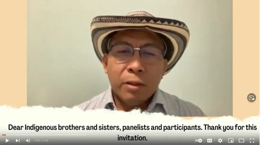 Solidarity Message From Mr. Dario Mejia Montalvo